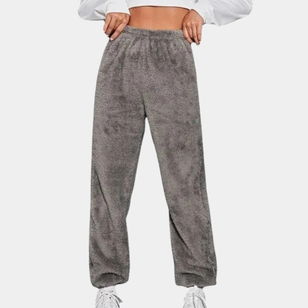 Dames sweatpants van zachte fleece - lounge broeken voor gezellige avonden