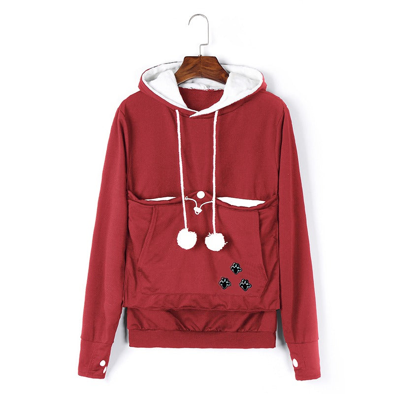 Hoodie met puppy pouch - gezellige dames top