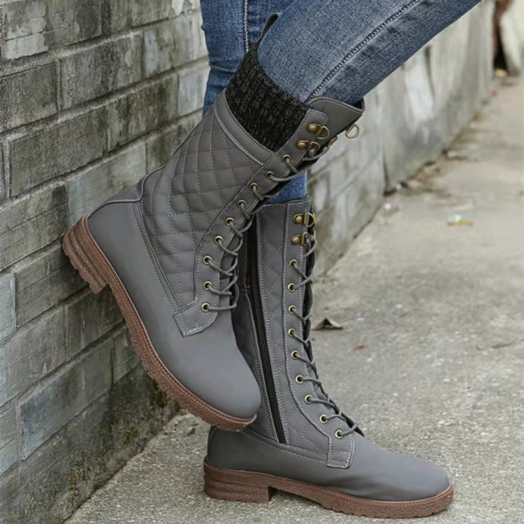 Dames gequiltte veterlaarzen - stijlvolle winterfootwear