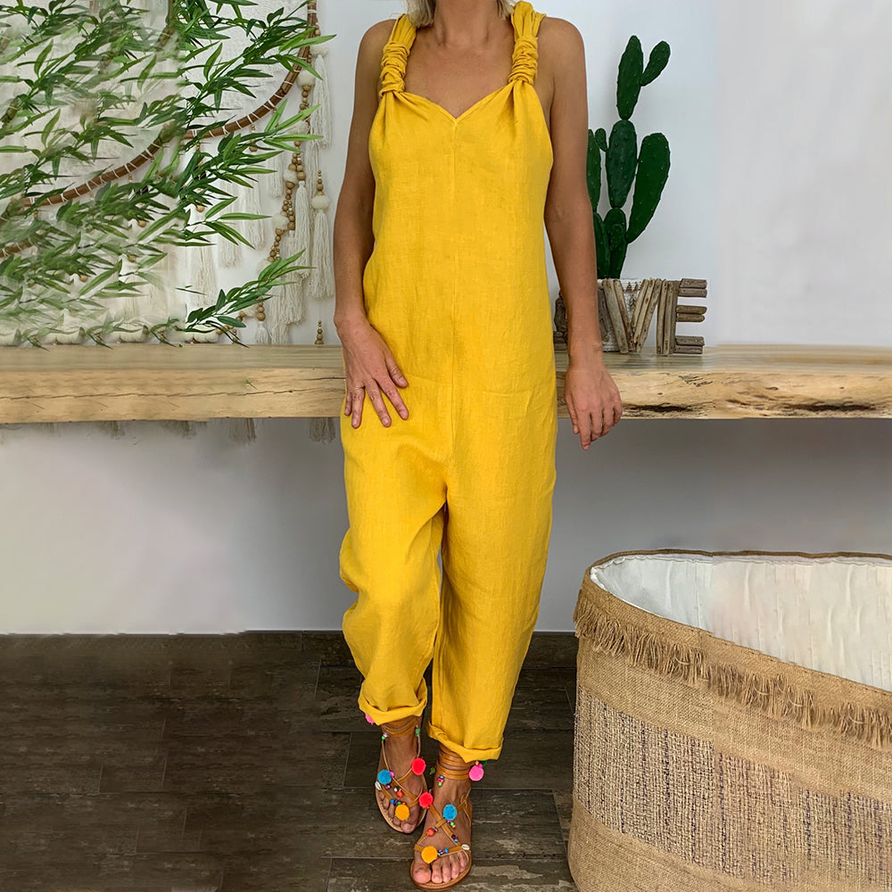 Dames stijlvolle jumpsuit met losse pasvorm - trendy zomeroverall voor casual looks