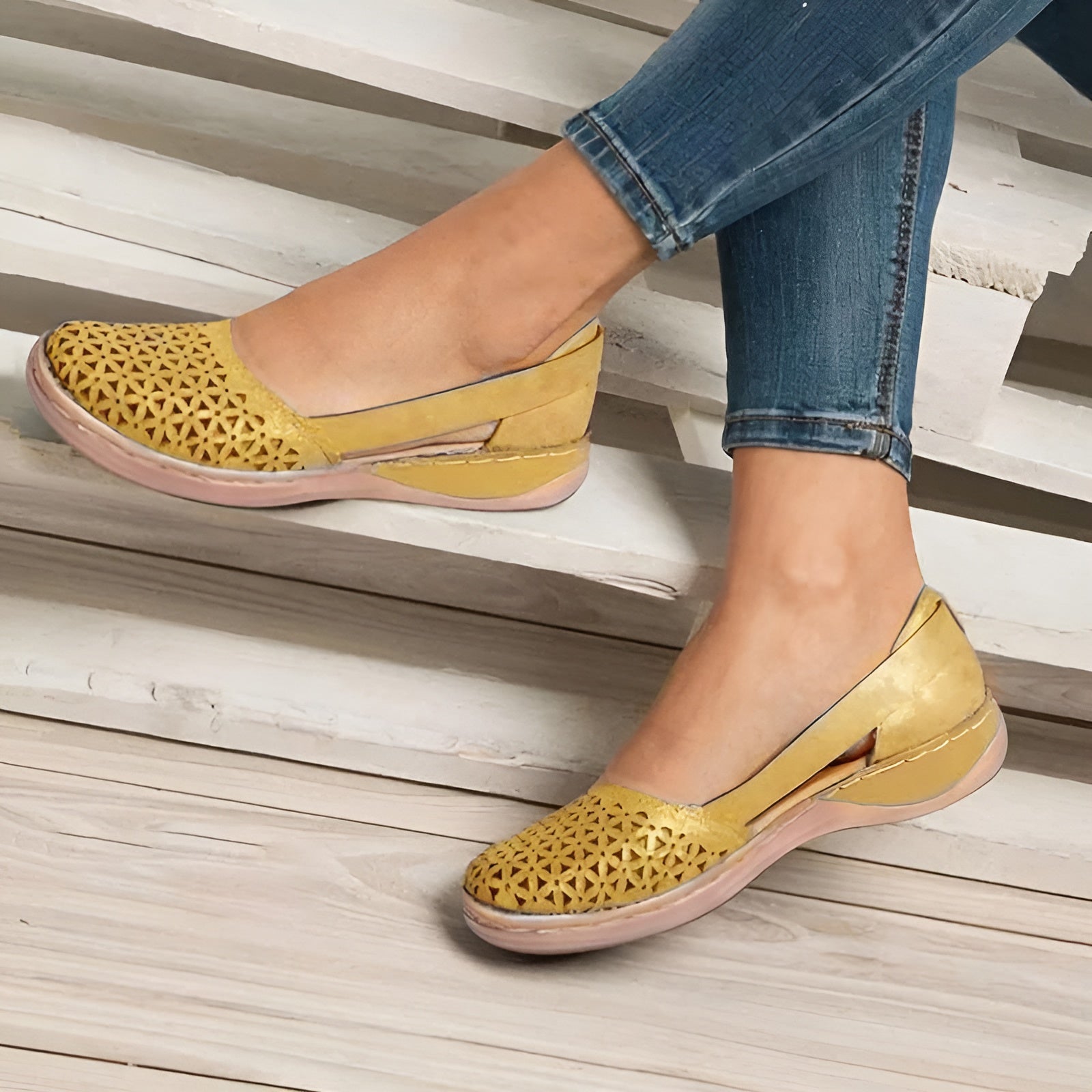 Dames slip-on flats voor dagelijks gebruik - stijlvolle orthopedische schoenen voor casual uitstapjes