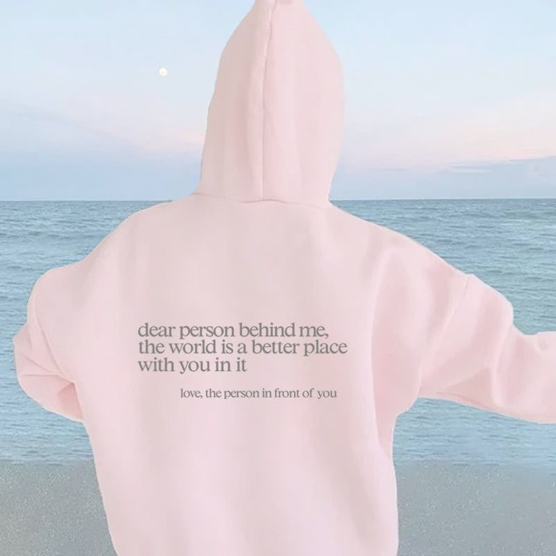 Dames oversized hoodie met inspirerende quote - casual dagelijkse outfit voor relaxte dagen