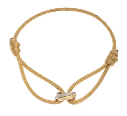 Élégance trinity armband - verfijnde damesarmband met gouden en zilveren accenten