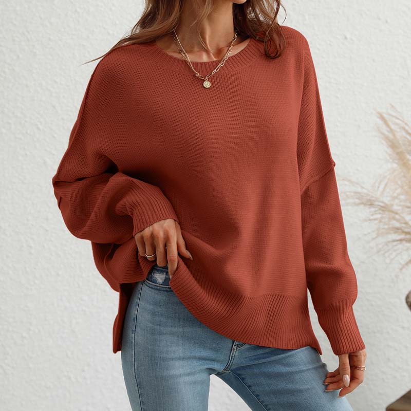 Dames oversized trui - zachte breiwear voor casual uitjes - relaxed fit jumper voor thuis en elke gelegenheid