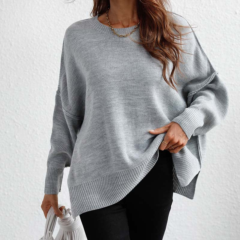 Dames oversized trui - zachte breiwear voor casual uitjes - relaxed fit jumper voor thuis en elke gelegenheid