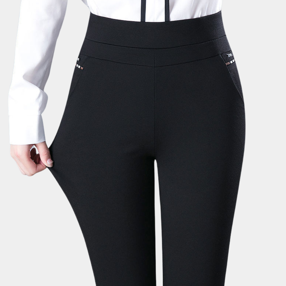 Hoge taille stretchbroeken - dames chic tailleurbroeken