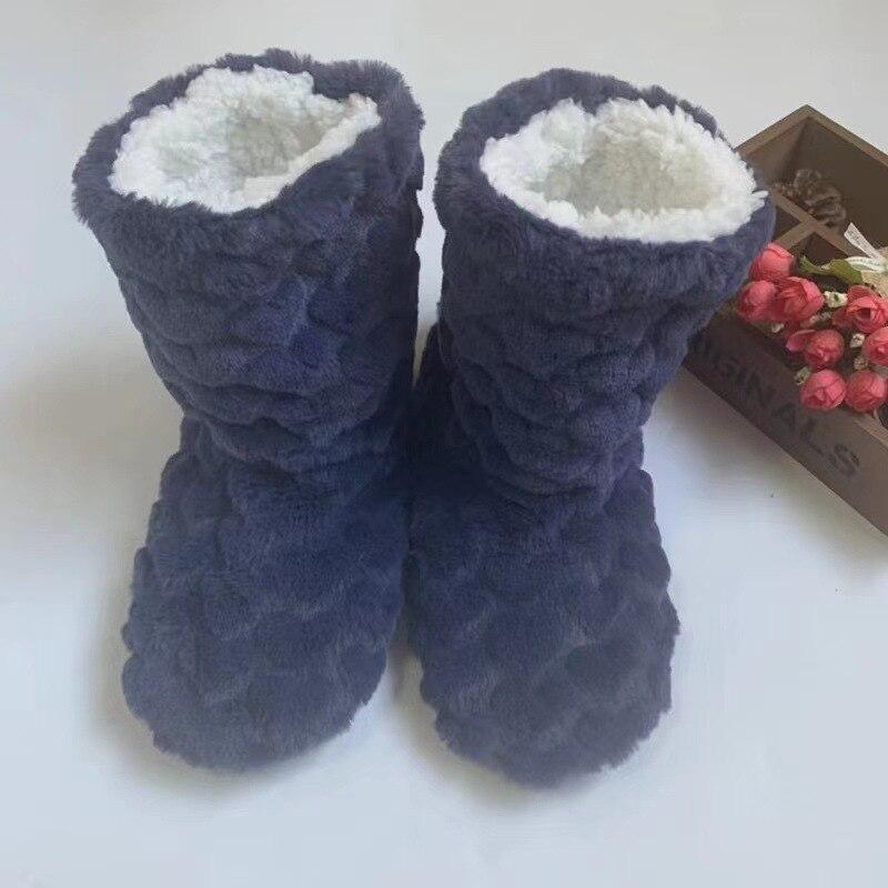 Dames pluche huisboots - gezellige faux fur sloffen - Bakkermode.nl