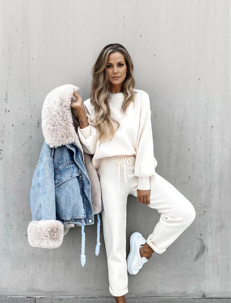 2-delige loungewear set - trendy dames joggingset en top