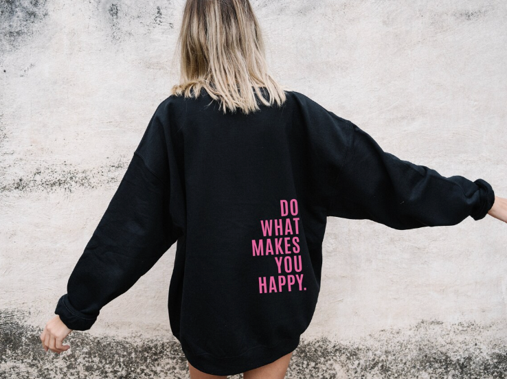 Hoodie voor dames - casual pullover met motiverende print