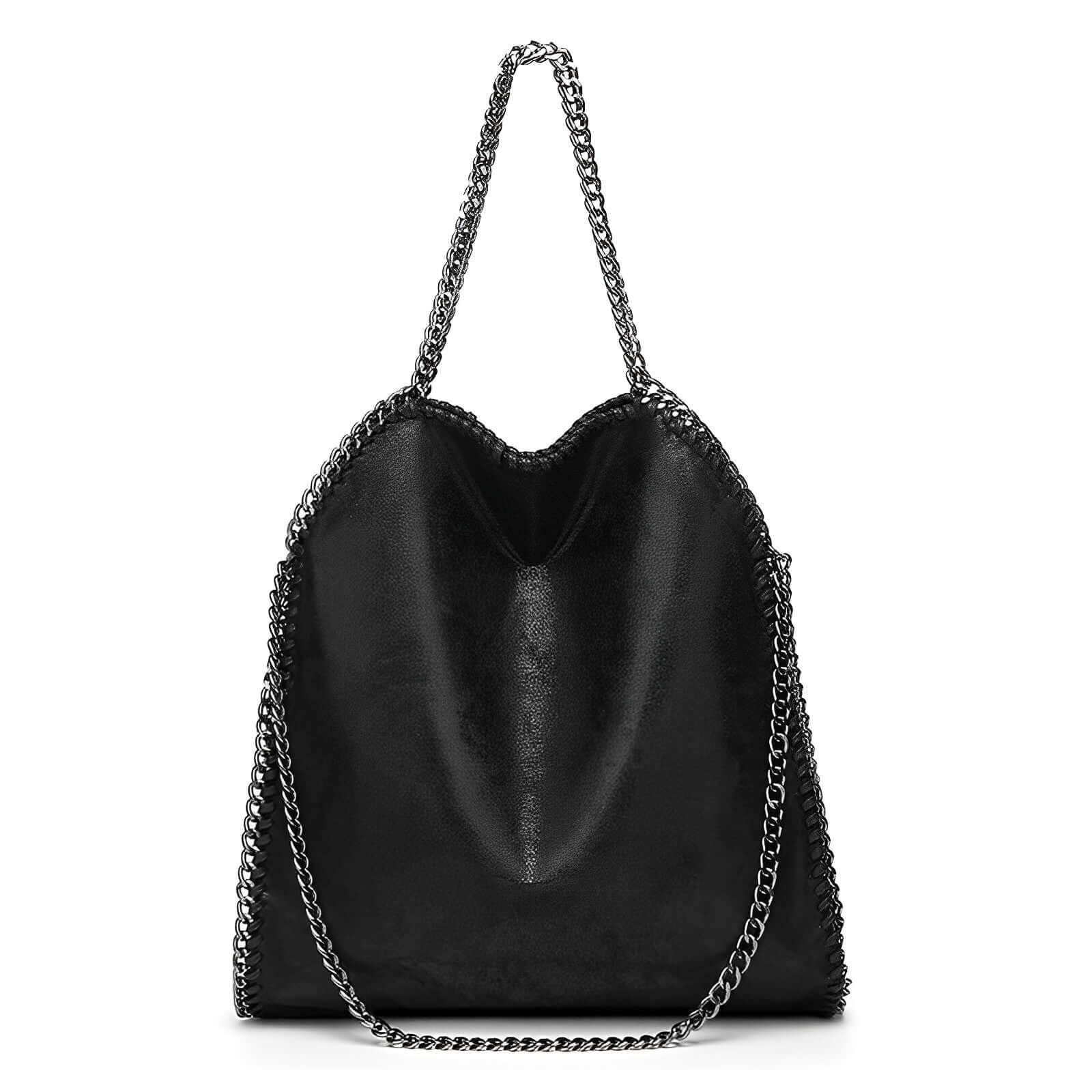Leren tote bag - elegante zwarte handtas voor dames