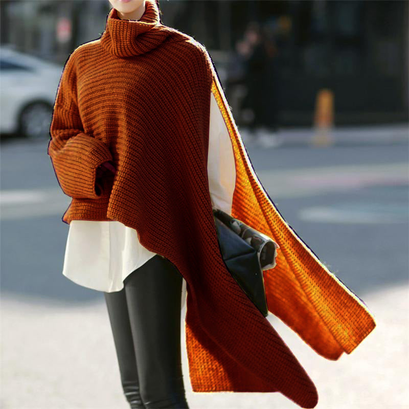 Gehaakte poncho - stijlvolle oversized sweater voor dames