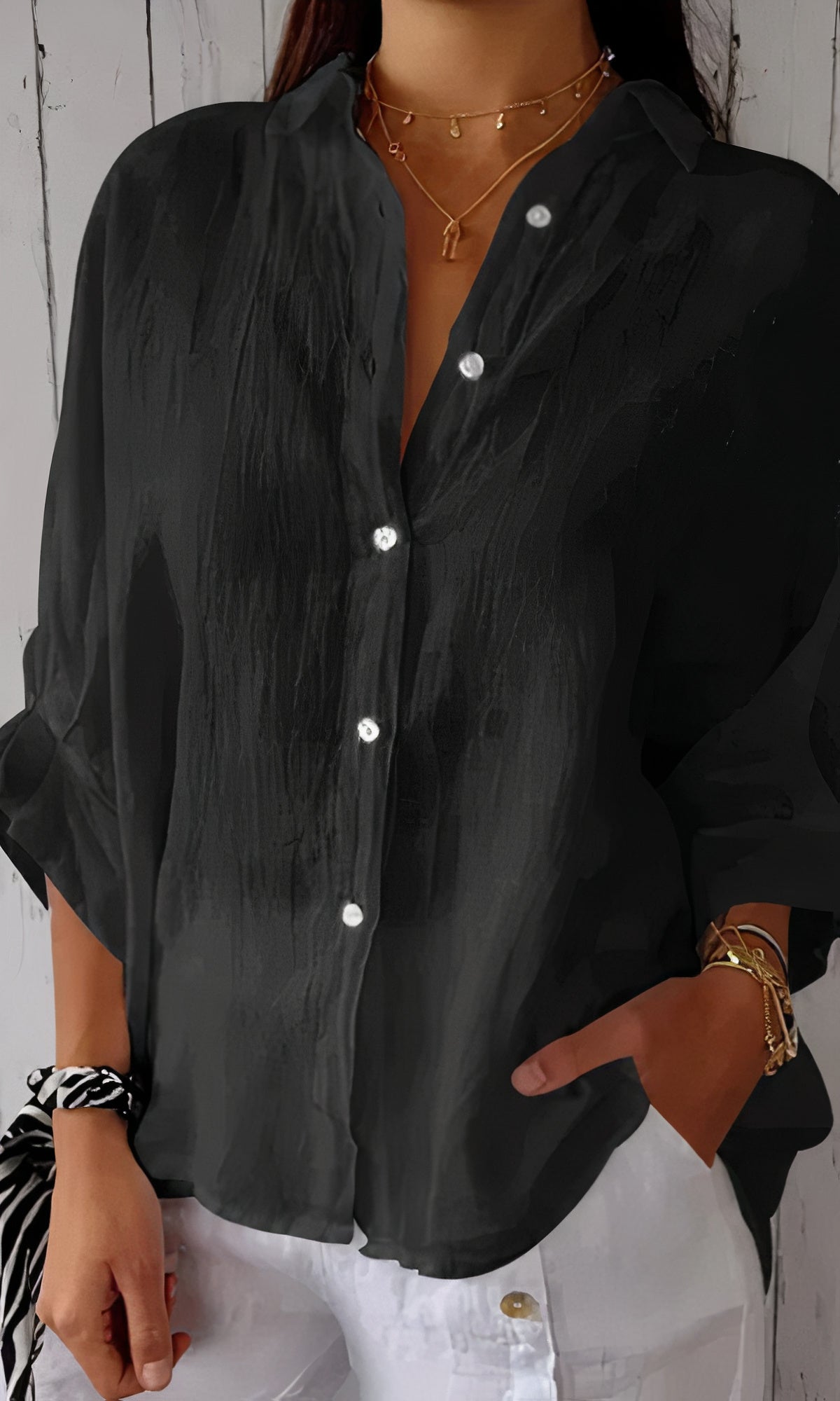 Dames linnen blouse - ontspannen fit zomertop voor een stijlvolle look