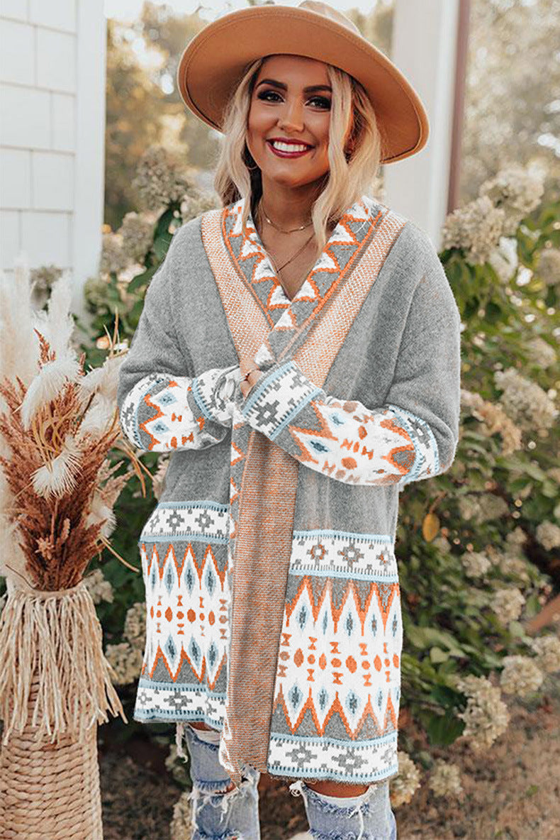 Dames lange gebreide cardigan - trendy laagjesstuk voor informele gelegenheden