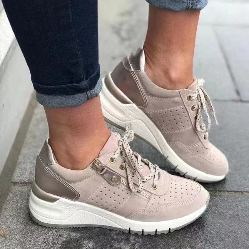 Dames casual sneakers - trendy veterschoenen voor dagelijks gebruik
