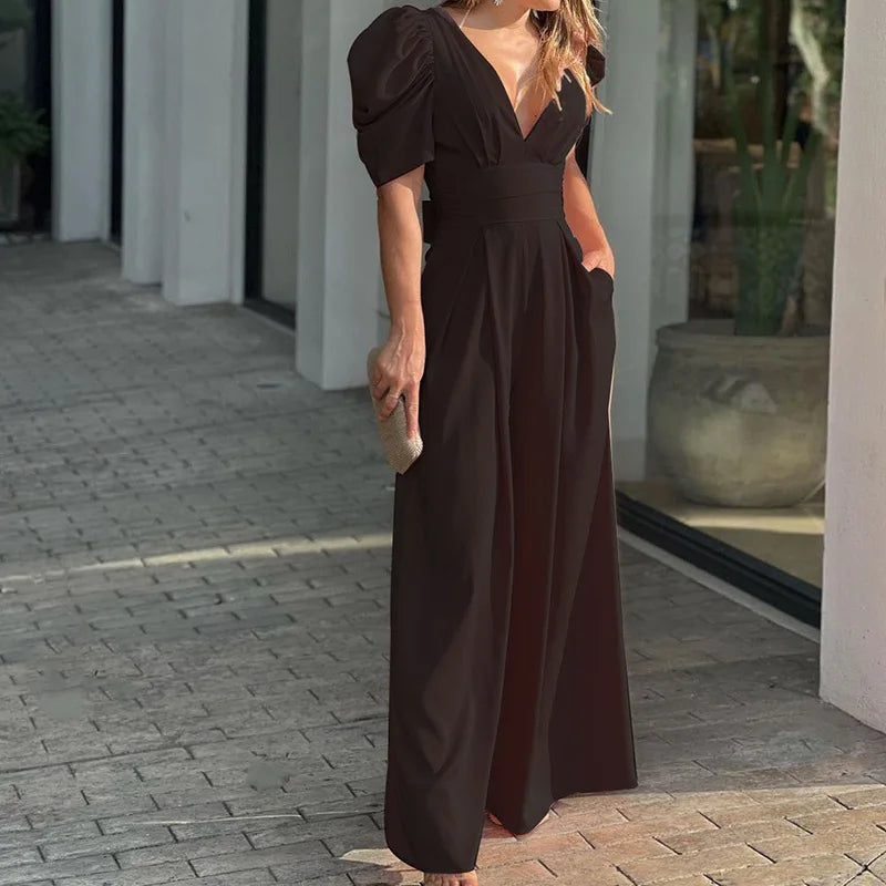 Elegante jumpsuit - stijlvolle dames outfit met lange mouwen