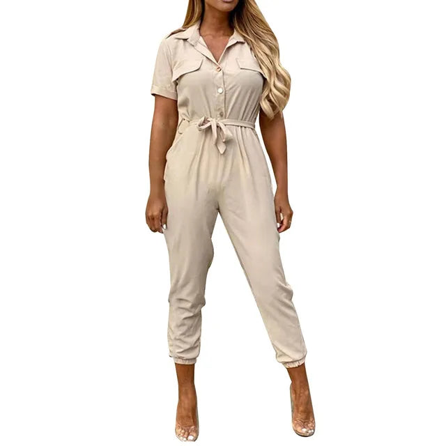 Jumpsuit - elegante dames cargo stijl jumpsuit