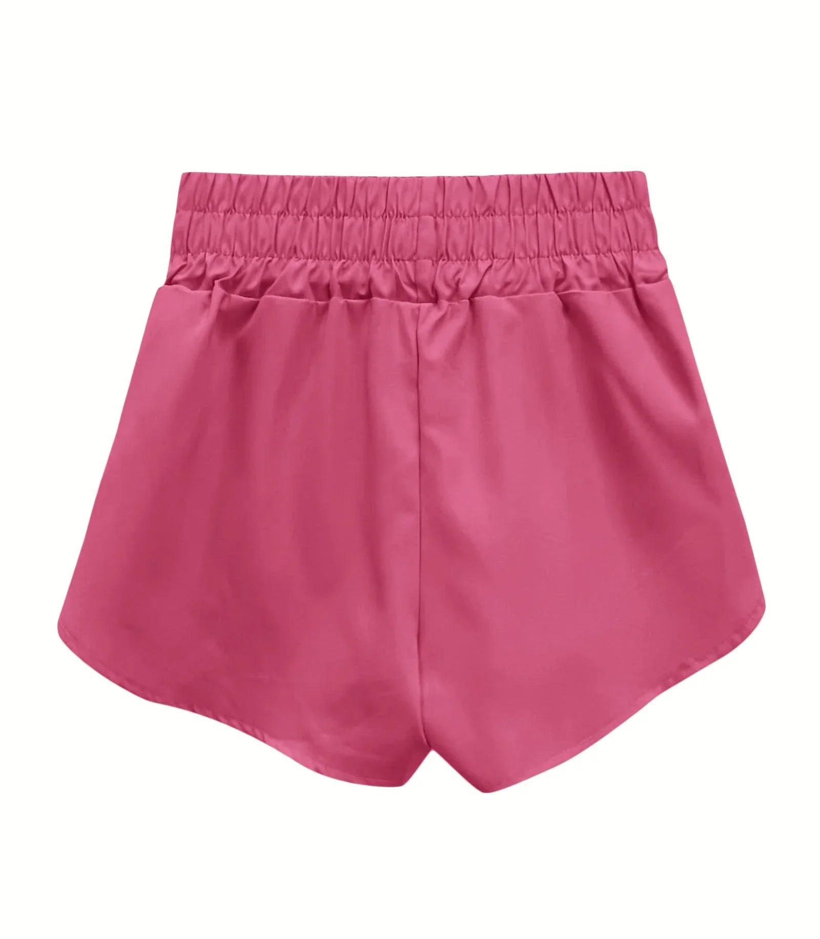 Roze sportieve shorts met hoge taille - Bakkermode.nl