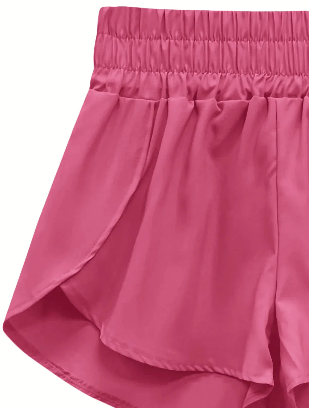 Roze sportieve shorts met hoge taille - Bakkermode.nl