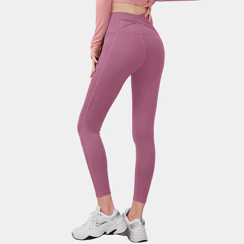 Hoge taille roze legging - Bakkermode.nl