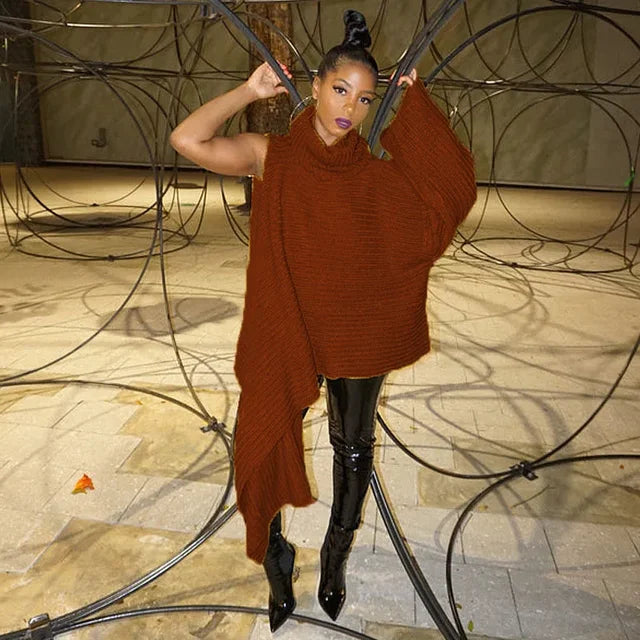 Gehaakte poncho - stijlvolle oversized sweater voor dames