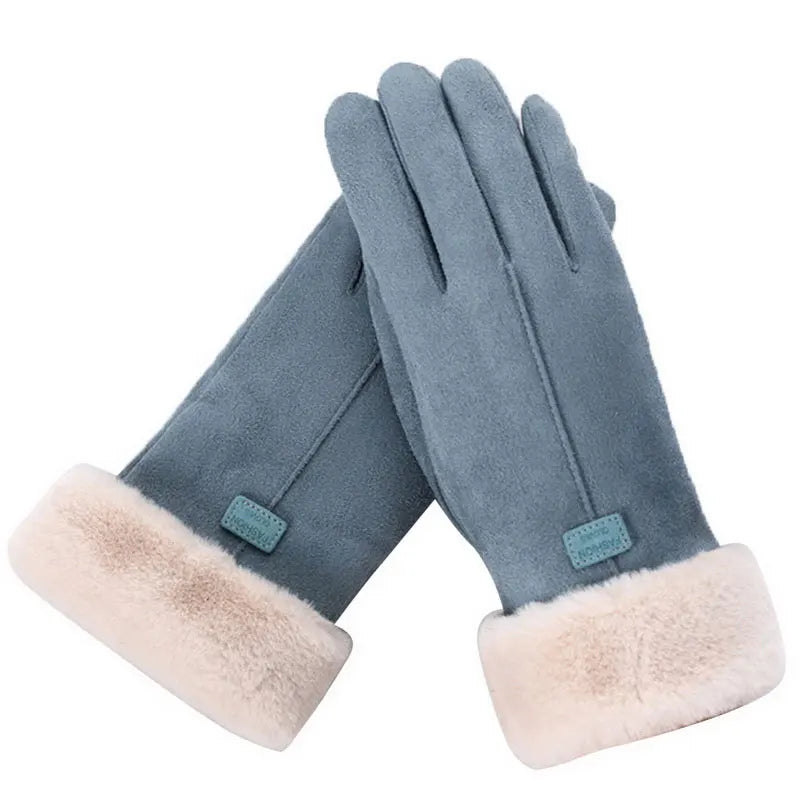 Dames winterhandschoenen - zachte handschoenen met imitatiebont voering - Bakkermode.nl