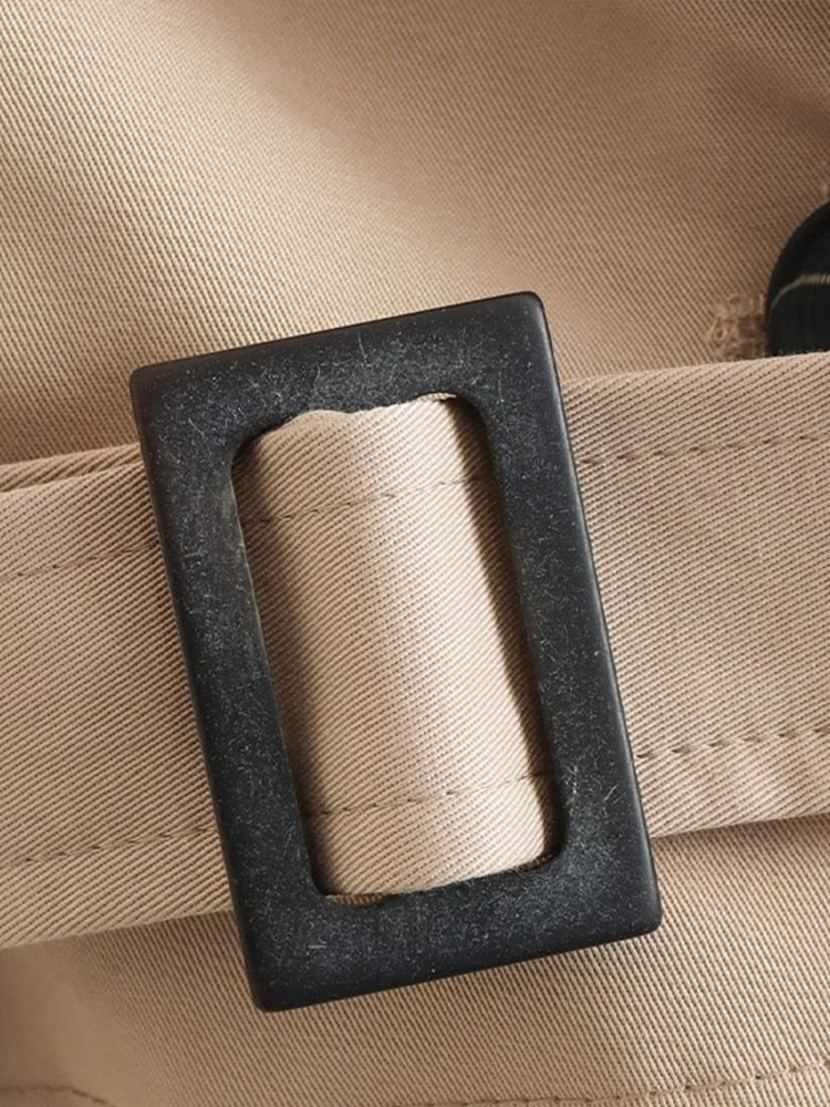 Dames cropped trenchcoat - stijlvolle lichte beige jas voor casual of zakelijke looks - veelzijdige outerwear voor elke gelegenheid