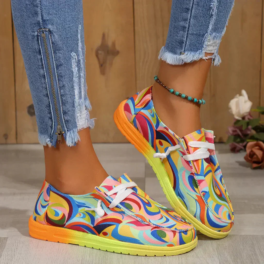 Dames multicolor instap sneakers - lichte en trendy schoenen voor casual momenten