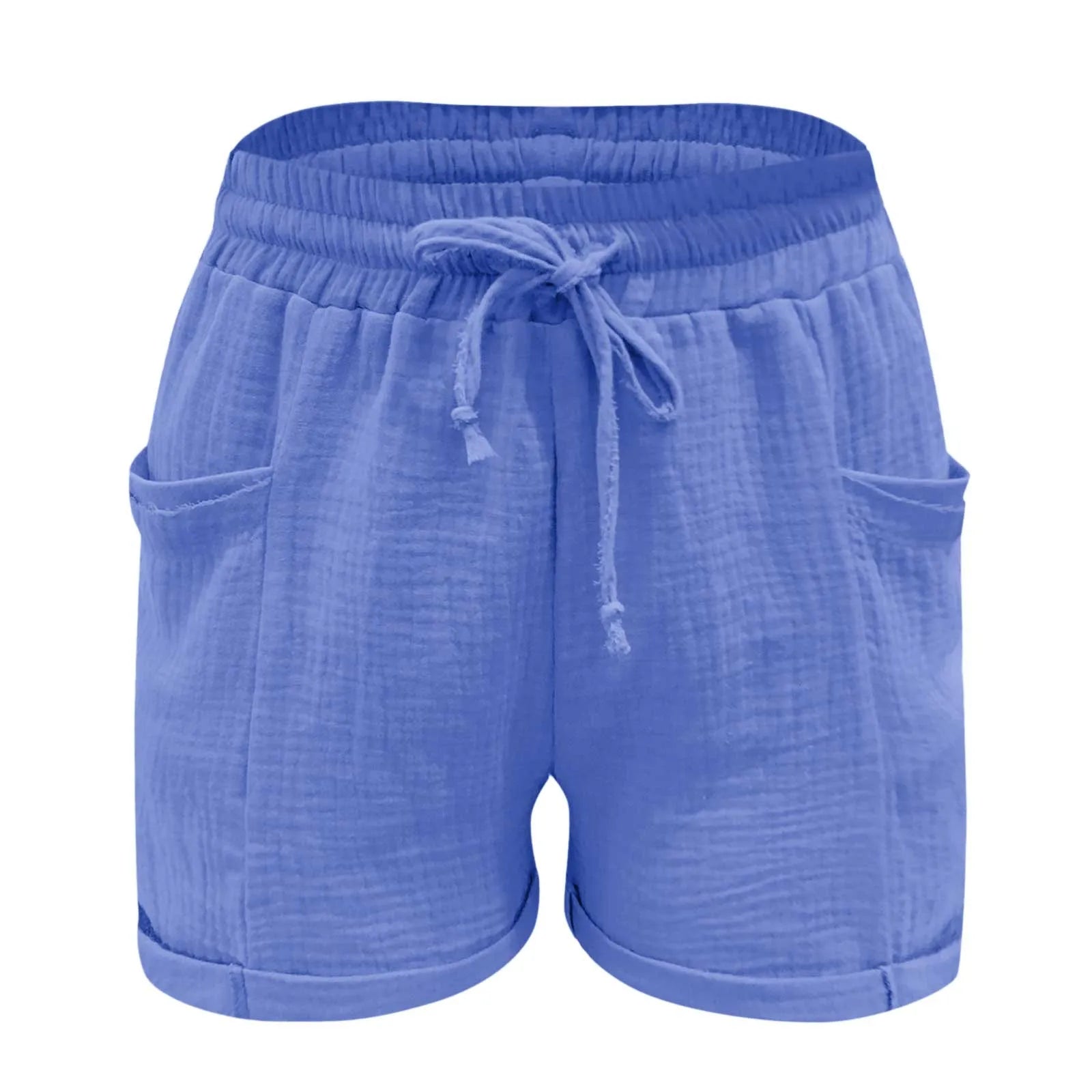 Lichte katoenen shorts met trekkoord - Bakkermode.nl