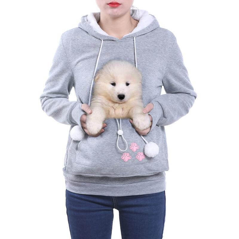 Hoodie met puppy pouch - gezellige dames top