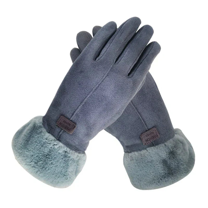 Dames winterhandschoenen - zachte handschoenen met imitatiebont voering - Bakkermode.nl