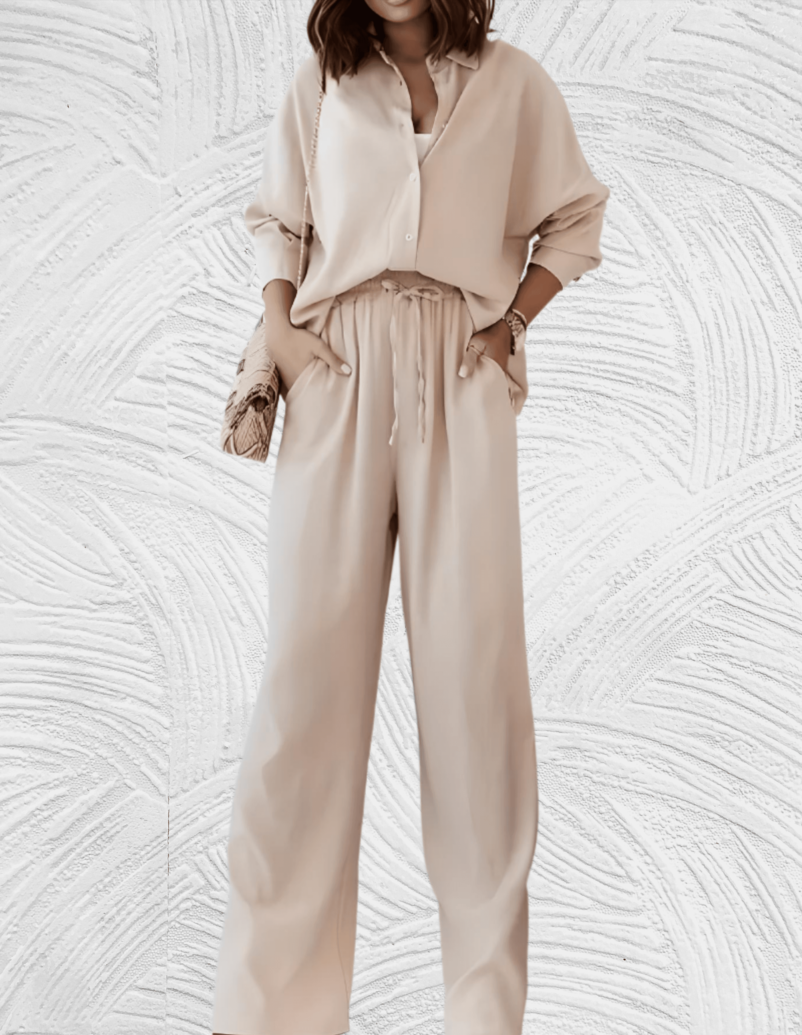 2-delige blouse en wijde broek set - stijlvolle damesoutfit