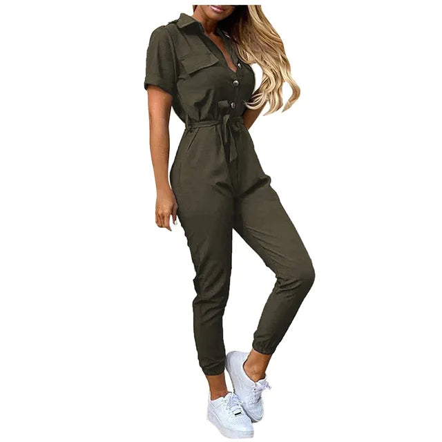 Jumpsuit - elegante dames cargo stijl jumpsuit