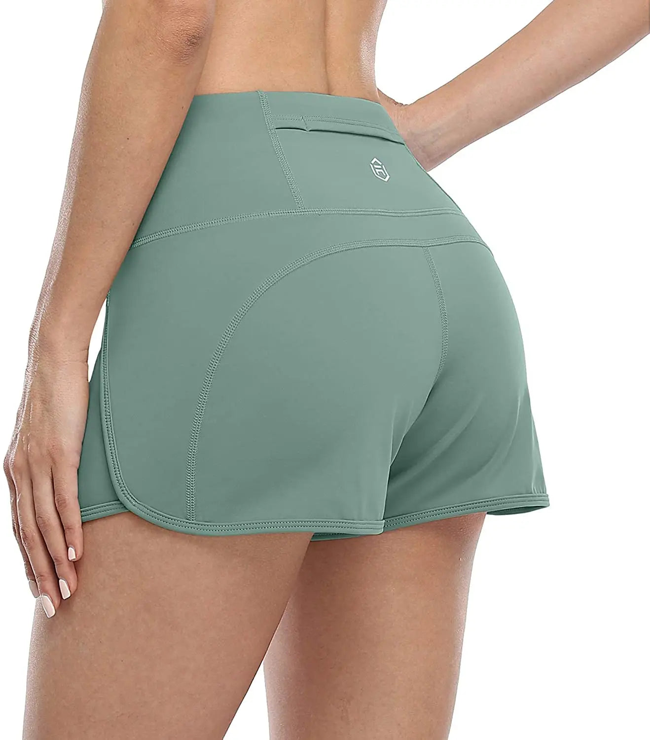 Hoge taille sportshorts met zakken - Bakkermode.nl
