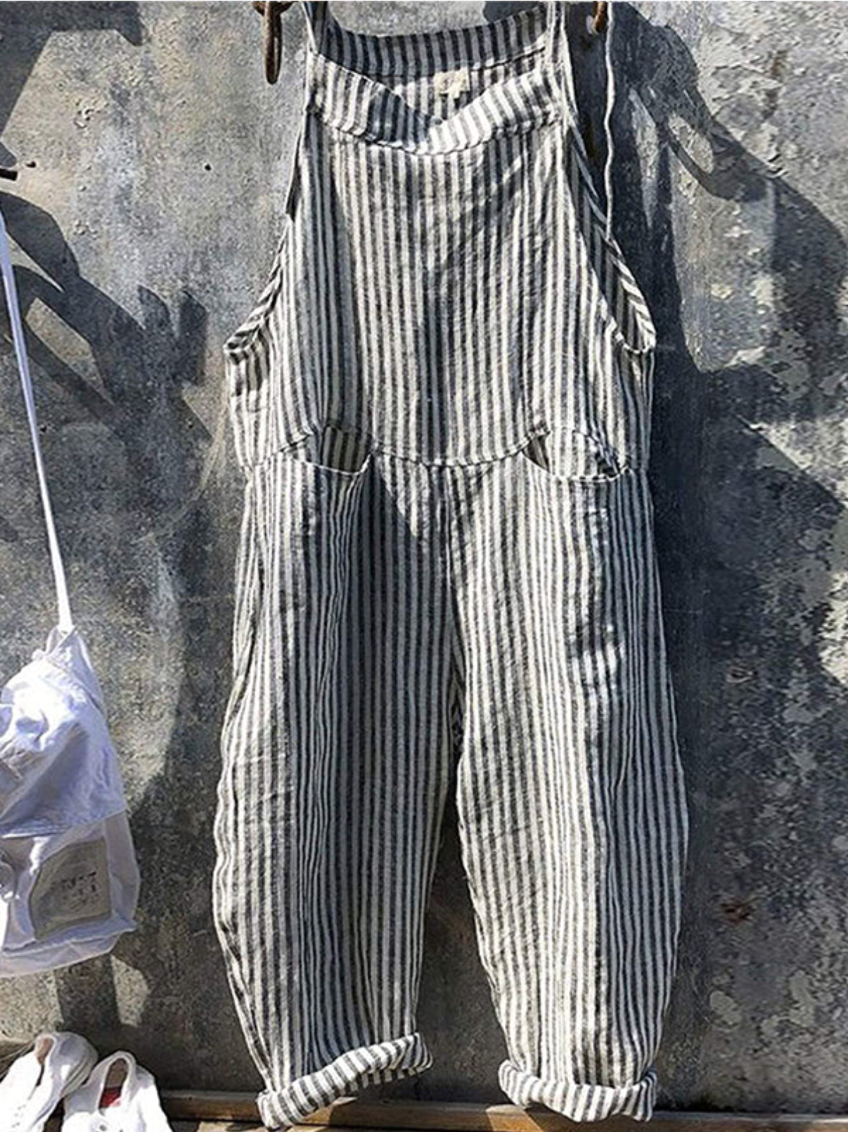 Vrouwen gestreepte overalls relaxed fit casual jumpsuit - veelzijdige dagelijkse outfit