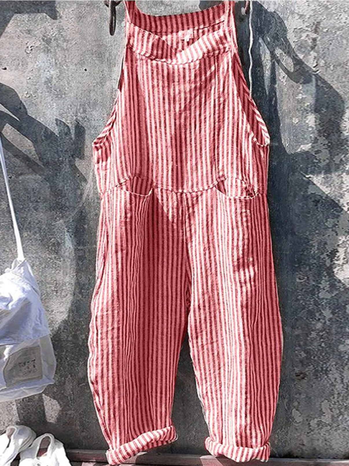 Vrouwen gestreepte overalls relaxed fit casual jumpsuit - veelzijdige dagelijkse outfit