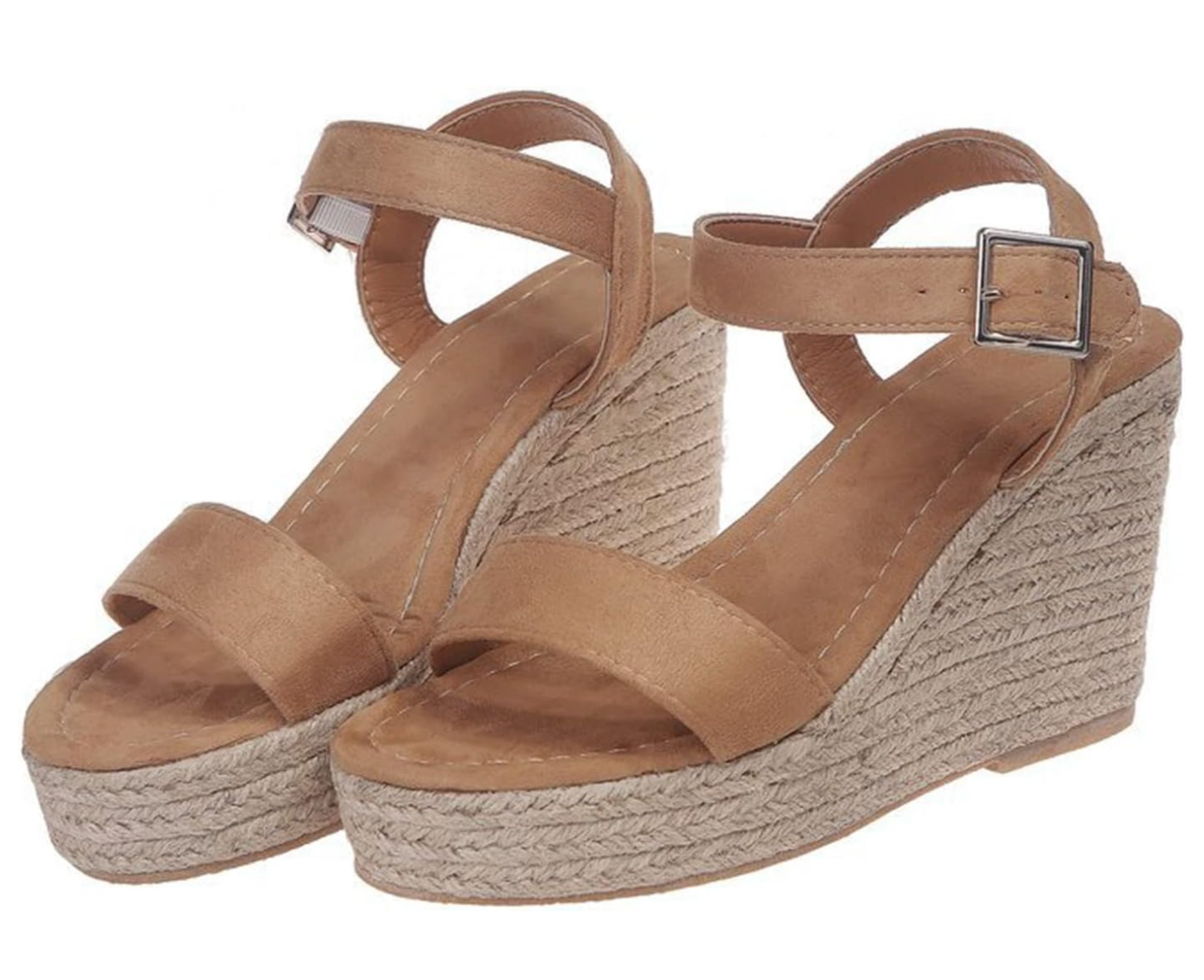 Beige sleehaksandalen met gesp - Bakkermode.nl