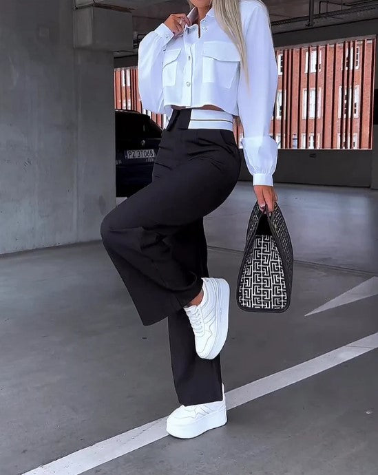 Dames casual broeken: stijlvolle wijde pijpen voor elke dag - gemakkelijke en onderhoudsarme broeken voor smart-casual en kantoor gebruik