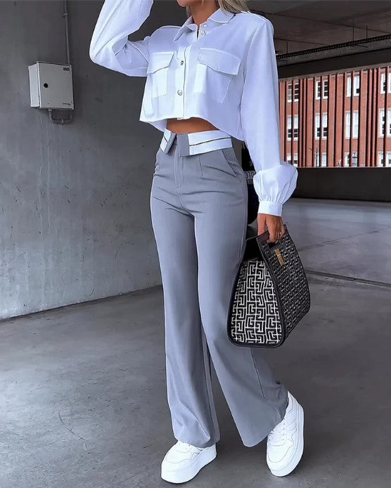 Dames casual broeken: stijlvolle wijde pijpen voor elke dag - gemakkelijke en onderhoudsarme broeken voor smart-casual en kantoor gebruik