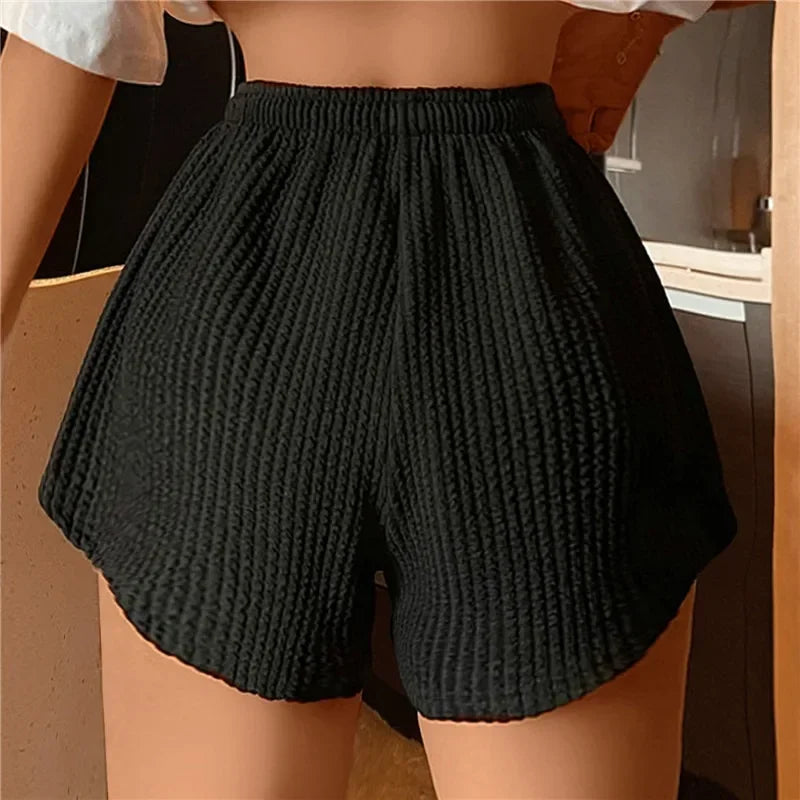 Zachte lounge shorts met trekkoord - Bakkermode.nl