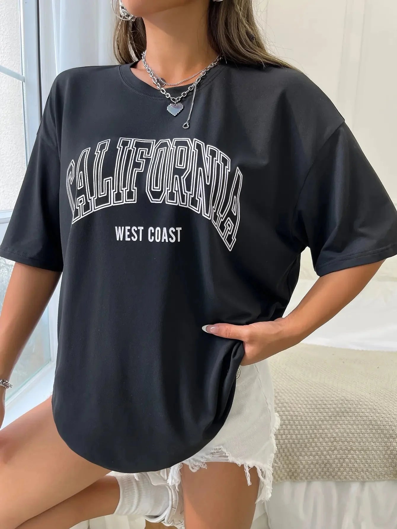 100% Katoenen t-shirts california west coast usa - Bakkermode.nl