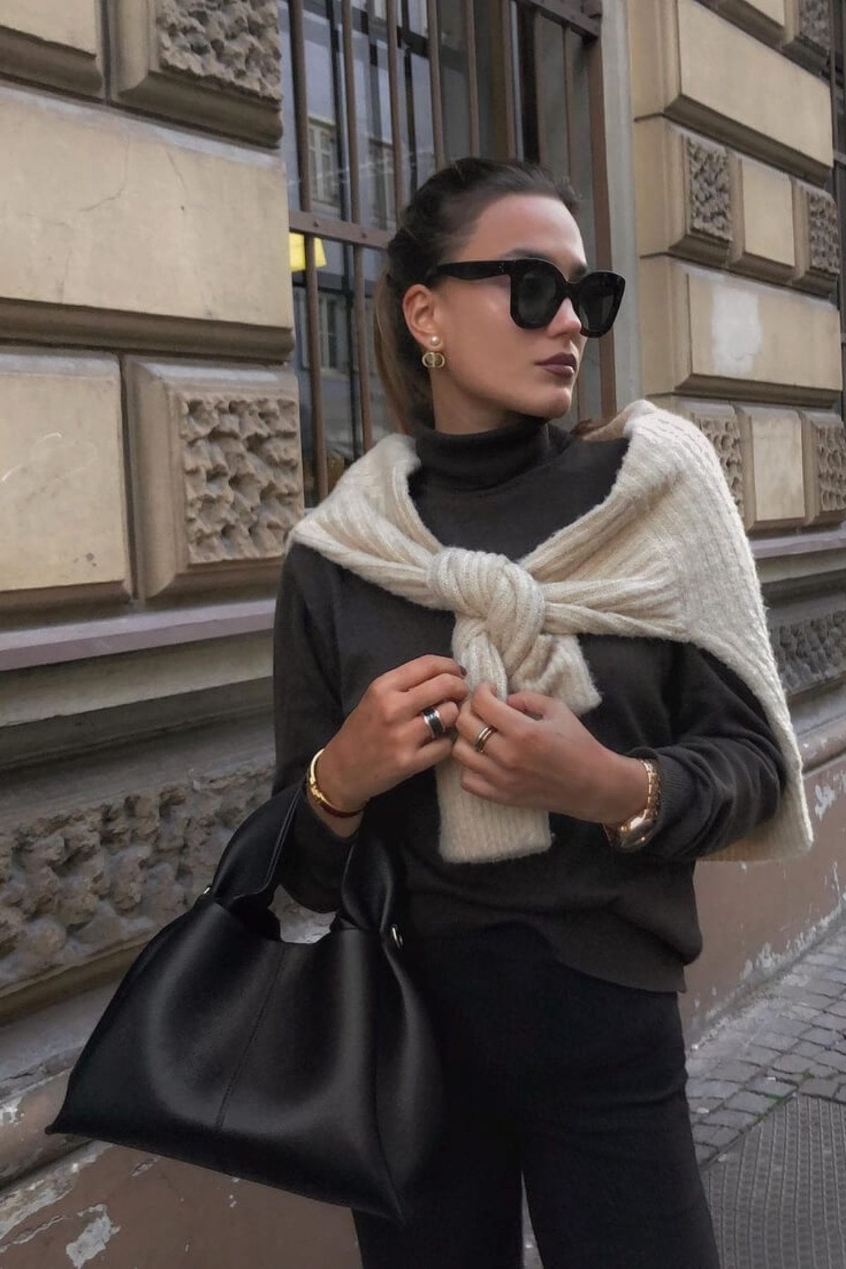 Minimalistische leren handtas dames - veelzijdige dagelijkse handtas - Bakkermode.nl