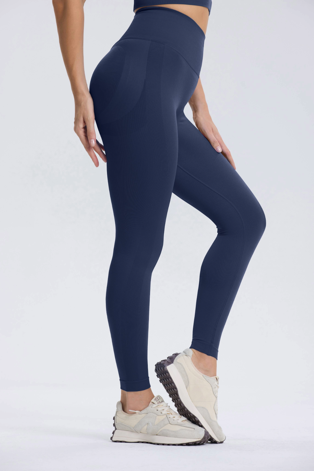 Premium scrunch leggings - donkerblauwe damessportleggingen