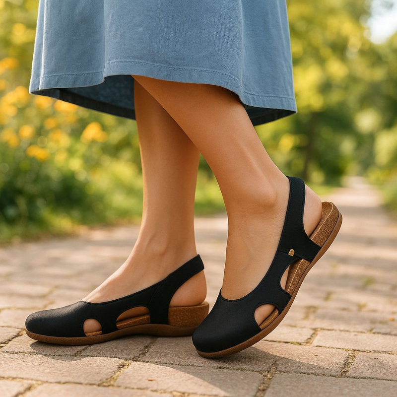 Dames slingback sandalen - zachte materialen en ondersteunend ontwerp voor casual uitjes