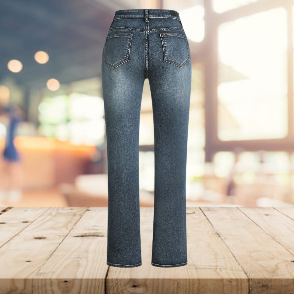 Dames bootcut jeans met bloemenborduurwerk - elegant casual wear