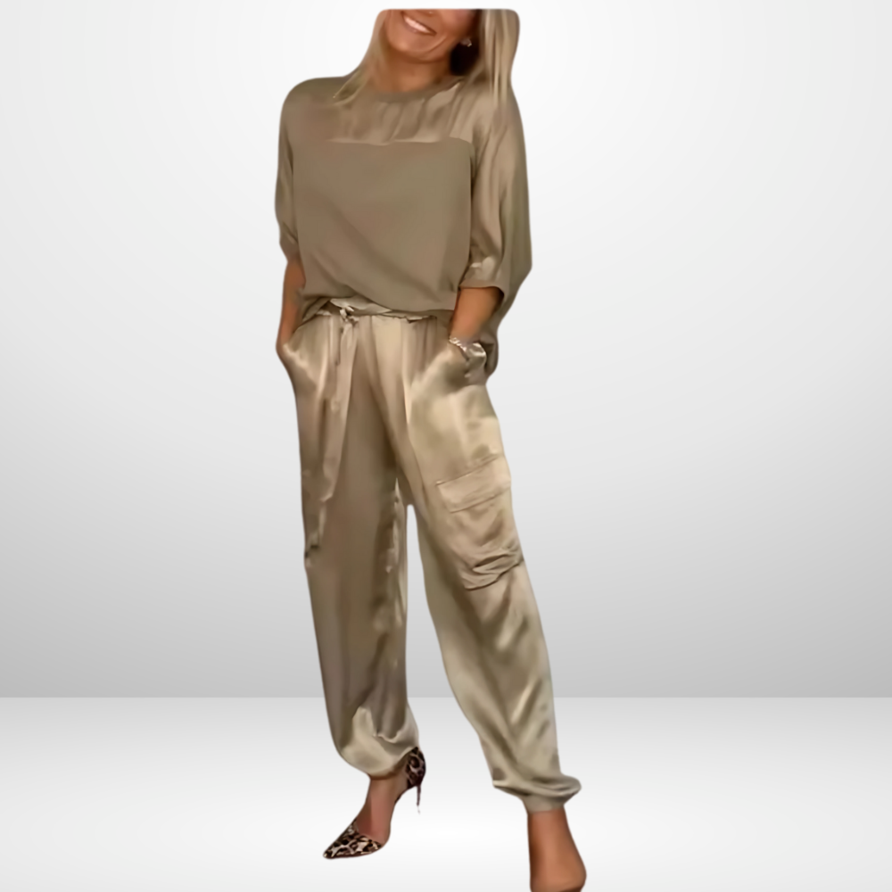 2-delige dames lounge set - trendy top en broek