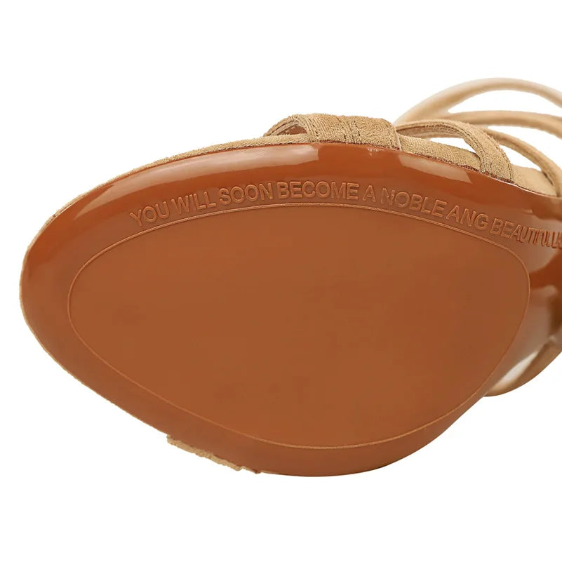 Hoge hak sandalen - stijlvolle gladiator schoenen voor dames