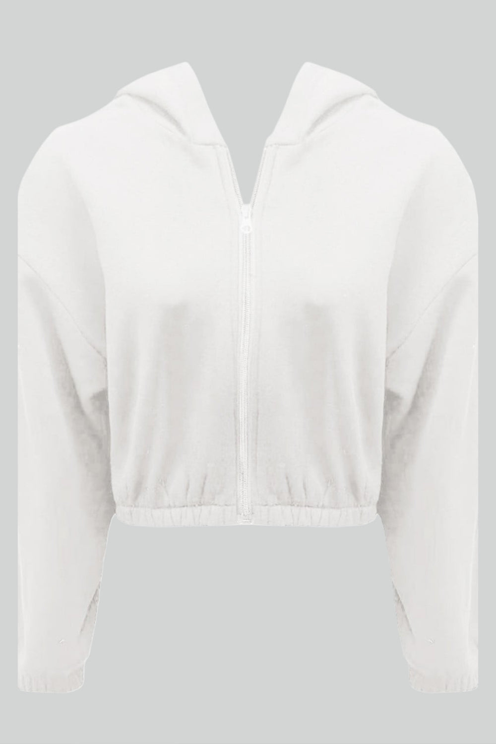 Dames cropped hoodie trendy met rits - casual dagelijkse kleding, zachte stof