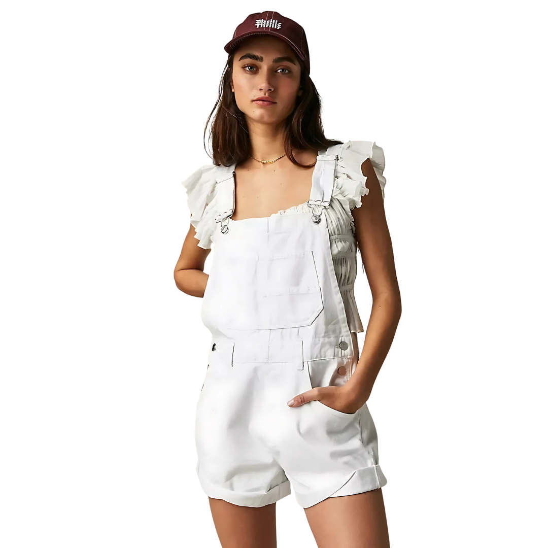 Dames denim tuinbroek - klassieke casual stijl voor dagelijks gebruik - relaxed fit, zachte denim overalls