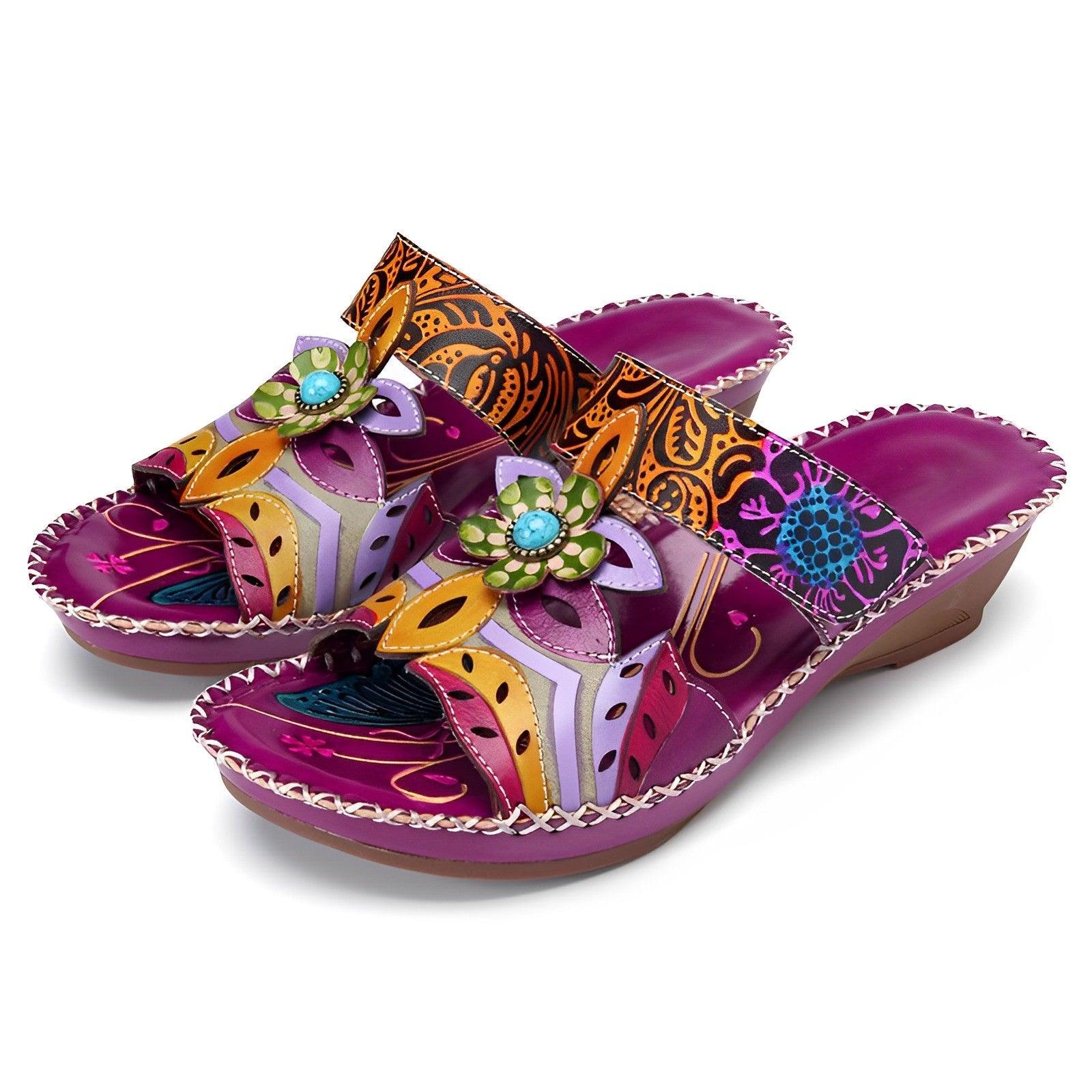 Dames orthopedische teenslippers - boho design met traagschuimzool voor casual uitjes