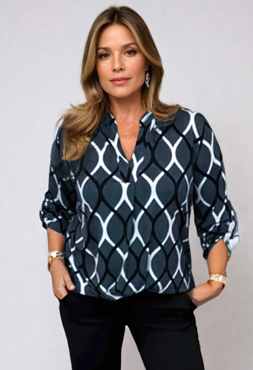 Vrouwen blouse casual luchtig en gezellig - chique lange mouw top voor kantoor of casual uitjes